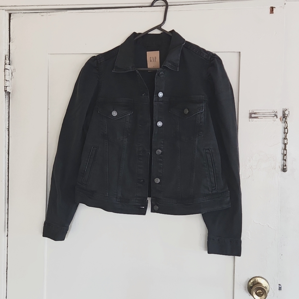 Puffed sleeves icon demin jacket